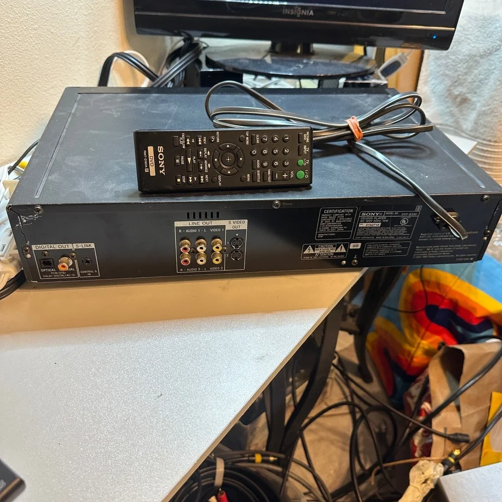 Sony DVP-S330 CD DVD Player Video CD Player with Remote RMT-D109A Black